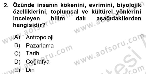 Gastronominin Temelleri Dersi 2022 - 2023 Yılı (Vize) Ara Sınav Soruları 2. Soru