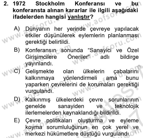 Arkeolojik Alan Yönetimi Dersi 2016 - 2017 Yılı (Final) Dönem Sonu Sınav Soruları 2. Soru