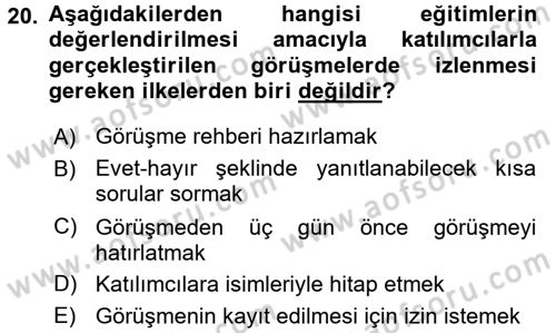 Acil Durum ve Afet Farkındalık Eğitimi Dersi 2017 - 2018 Yılı (Final) Dönem Sonu Sınav Soruları 20. Soru