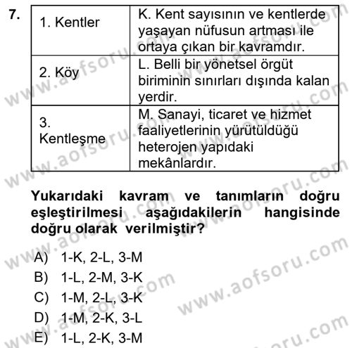 Afet Risk Azaltma Politikaları Dersi 2021 - 2022 Yılı (Final) Dönem Sonu Sınav Soruları 7. Soru