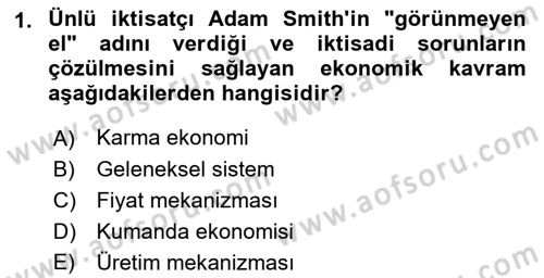 Afet Ekonomisi Ve Sigortacılığı Dersi 2021 - 2022 Yılı (Final) Dönem Sonu Sınav Soruları 1. Soru