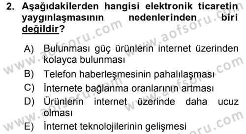 Büro Teknolojileri Dersi 2017 - 2018 Yılı (Final) Dönem Sonu Sınav Soruları 2. Soru