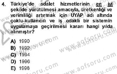 Ulusal Yargı Ağı Projesi 1 Dersi 2013 - 2014 Yılı (Vize) Ara Sınav Soruları 4. Soru