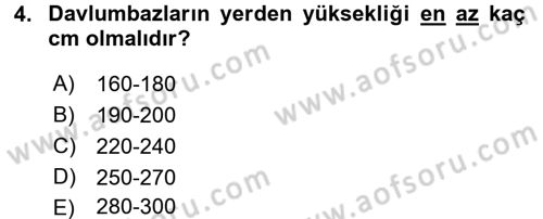 Mutfak Hizmetleri Yönetimi Dersi 2016 - 2017 Yılı (Vize) Ara Sınav Soruları 4. Soru