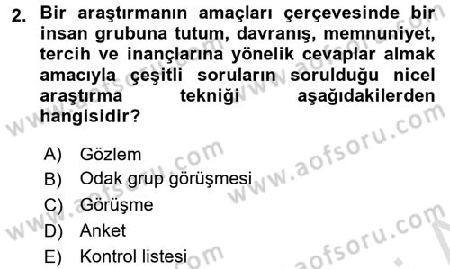 Acil Durum ve Afet Farkındalık Eğitimi Dersi 2022 - 2023 Yılı (Vize) Ara Sınav Soruları 2. Soru