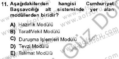 Ulusal Yargı Ağı Projesi 1 Dersi 2013 - 2014 Yılı (Final) Dönem Sonu Sınav Soruları 11. Soru