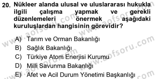 Kbrn Savunma Ve Güvenlik Dersi 2021 - 2022 Yılı Yaz Okulu Sınav Soruları 20. Soru