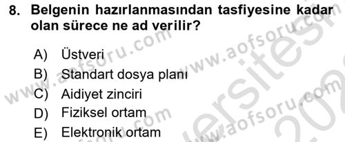 Hukuk Dili Ve Adli Yazışmalar Dersi 2021 - 2022 Yılı Yaz Okulu Sınav Soruları 8. Soru