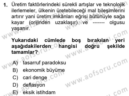 Afet Ekonomisi Ve Sigortacılığı Dersi 2018 - 2019 Yılı 3 Ders Sınav Soruları 1. Soru