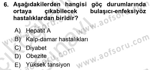Göç Ve Göçmen Sorunları Dersi 2018 - 2019 Yılı 3 Ders Sınav Soruları 6. Soru