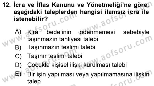 Hukuk Dili Ve Adli Yazışmalar Dersi 2016 - 2017 Yılı 3 Ders Sınav Soruları 12. Soru