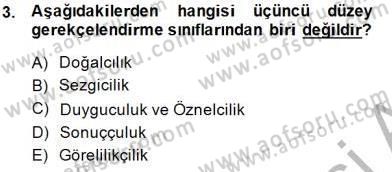 Adalet Meslek Etiği Dersi 2014 - 2015 Yılı (Final) Dönem Sonu Sınav Soruları 3. Soru