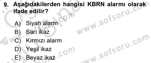 Kbrn Savunma Ve Güvenlik Dersi 2021 - 2022 Yılı Yaz Okulu Sınav Soruları 9. Soru