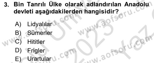 Arkeolojik Alan Yönetimi Dersi 2023 - 2024 Yılı Yaz Okulu Sınav Soruları 3. Soru