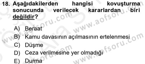 Kalem Mevzuatı Dersi 2017 - 2018 Yılı (Vize) Ara Sınav Soruları 18. Soru