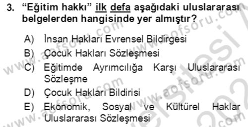 Göç Ve Göçmen Sorunları Dersi 2023 - 2024 Yılı (Final) Dönem Sonu Sınav Soruları 3. Soru