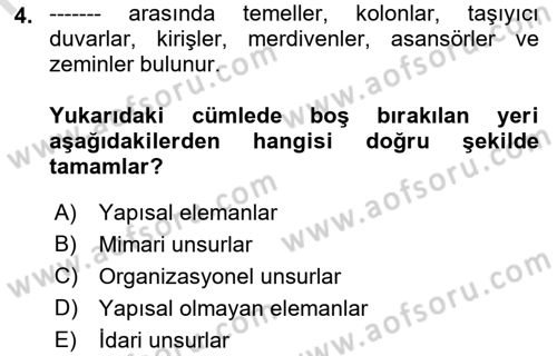 Afet Yönetiminde Sağlık Hizmetleri Dersi 2022 - 2023 Yılı (Final) Dönem Sonu Sınav Soruları 4. Soru