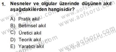 Adalet Meslek Etiği Dersi 2014 - 2015 Yılı (Vize) Ara Sınav Soruları 1. Soru