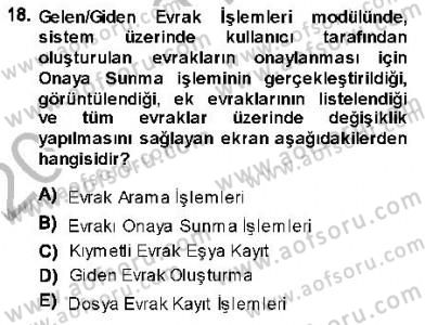 Ulusal Yargı Ağı Projesi 1 Dersi 2013 - 2014 Yılı (Vize) Ara Sınav Soruları 18. Soru