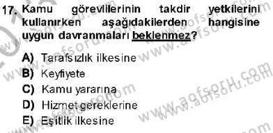 Adalet Meslek Etiği Dersi 2013 - 2014 Yılı (Final) Dönem Sonu Sınav Soruları 17. Soru