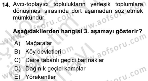 Kent, Planlama ve Afet Risk Yönetimi Dersi 2023 - 2024 Yılı Yaz Okulu Sınav Soruları 14. Soru