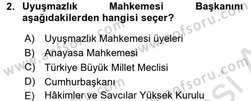 İdari Yargı Dersi 2016 - 2017 Yılı (Final) Dönem Sonu Sınav Soruları 2. Soru