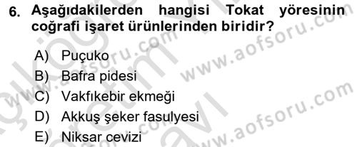 Gastronomi Ve Sürdürülebilirlik Dersi 2021 - 2022 Yılı Yaz Okulu Sınav Soruları 6. Soru