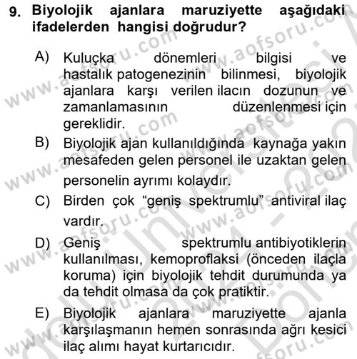 Kbrn Savunma Ve Güvenlik Dersi 2024 - 2025 Yılı (Final) Dönem Sonu Sınav Soruları 9. Soru
