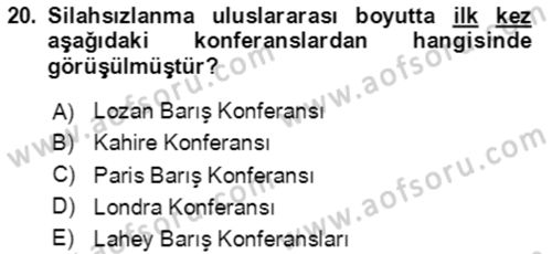 Kbrn Savunma Ve Güvenlik Dersi 2023 - 2024 Yılı Yaz Okulu Sınav Soruları 20. Soru