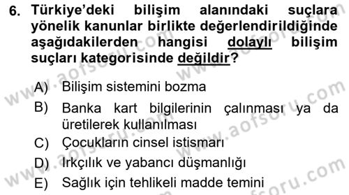 Acil Durum ve Afetlerde Ulaştırma Yönetimi ve Uygulamaları Dersi 2018 - 2019 Yılı (Final) Dönem Sonu Sınav Soruları 6. Soru