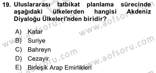 Afet Senaryosu ve Tatbikatlar Dersi 2021 - 2022 Yılı (Final) Dönem Sonu Sınav Soruları 19. Soru