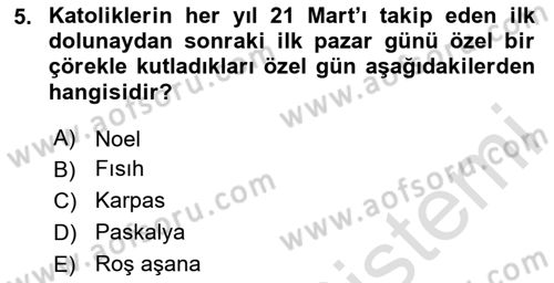 Gastronominin Temelleri Dersi 2024 - 2025 Yılı Yaz Okulu Sınav Soruları 5. Soru