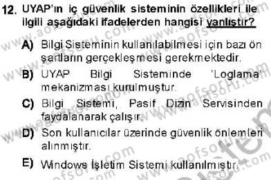 Ulusal Yargı Ağı Projesi 1 Dersi 2013 - 2014 Yılı (Vize) Ara Sınav Soruları 12. Soru