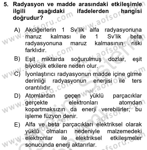 Kbrn Savunma Ve Güvenlik Dersi 2024 - 2025 Yılı (Final) Dönem Sonu Sınav Soruları 5. Soru