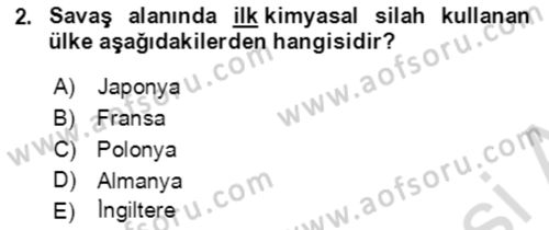 Kbrn Savunma Ve Güvenlik Dersi 2023 - 2024 Yılı (Vize) Ara Sınav Soruları 2. Soru