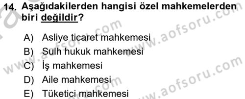 Kalem Mevzuatı Dersi 2016 - 2017 Yılı (Vize) Ara Sınav Soruları 14. Soru