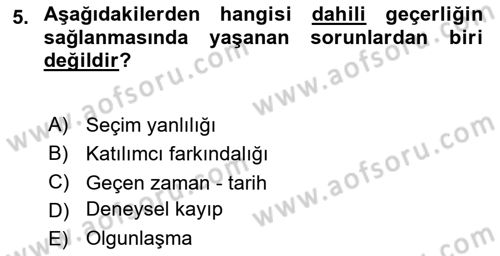 Uluslararası İlişkilerde Araştırma Yöntemleri Dersi 2022 - 2023 Yılı Yaz Okulu Sınav Soruları 5. Soru