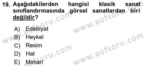 Gastronominin Temelleri Dersi 2023 - 2024 Yılı (Vize) Ara Sınav Soruları 19. Soru