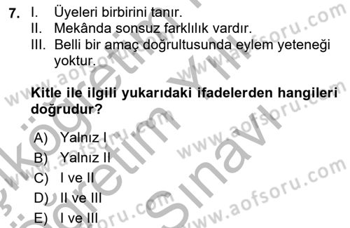 Gastronomi Ve Medya Dersi 2025 - 2026 Yılı (Vize) Ara Sınav Soruları 7. Soru