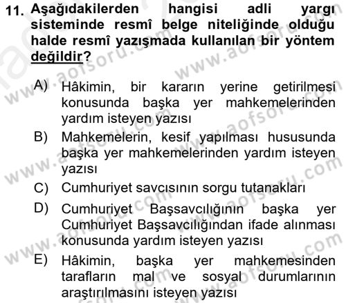 Kalem Mevzuatı Dersi 2015 - 2016 Yılı (Vize) Ara Sınav Soruları 11. Soru