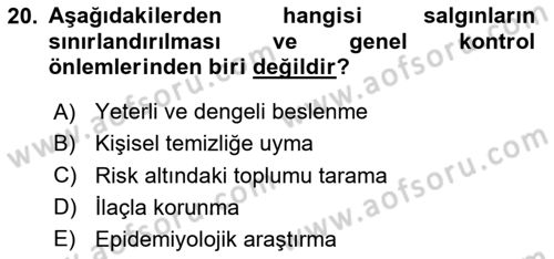 Afet Risk Azaltma Politikaları Dersi 2020 - 2021 Yılı Yaz Okulu Sınav Soruları 20. Soru