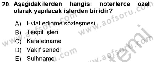 Hukuk Dili Ve Adli Yazışmalar Dersi 2016 - 2017 Yılı 3 Ders Sınav Soruları 20. Soru