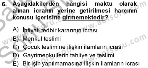 Damga Vergisi Ve Harçlar Bilgisi Dersi 2013 - 2014 Yılı (Final) Dönem Sonu Sınav Soruları 6. Soru