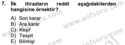 Hukuk Dili Ve Adli Yazışmalar Dersi 2014 - 2015 Yılı Tek Ders Sınav Soruları 7. Soru