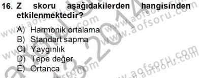 Bilimsel Araştırma Yöntemleri Dersi 2013 - 2014 Yılı Tek Ders Sınav Soruları 16. Soru
