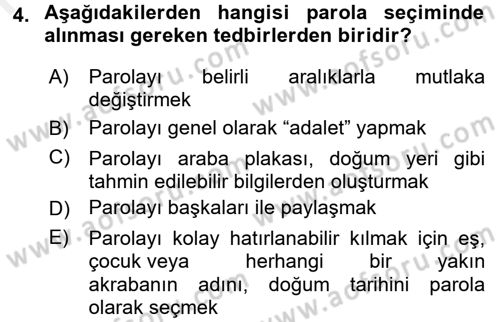 Ulusal Yargı Ağı Projesi 1 Dersi 2017 - 2018 Yılı (Final) Dönem Sonu Sınav Soruları 4. Soru