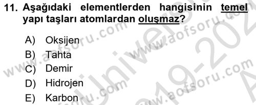 Kbrn Savunma Ve Güvenlik Dersi 2019 - 2020 Yılı (Vize) Ara Sınav Soruları 11. Soru