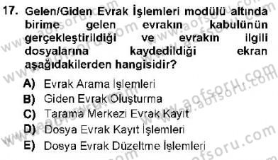 Ulusal Yargı Ağı Projesi 1 Dersi 2012 - 2013 Yılı (Vize) Ara Sınav Soruları 17. Soru