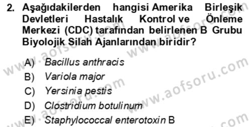 Kbrn Savunma Ve Güvenlik Dersi 2022 - 2023 Yılı (Final) Dönem Sonu Sınav Soruları 2. Soru