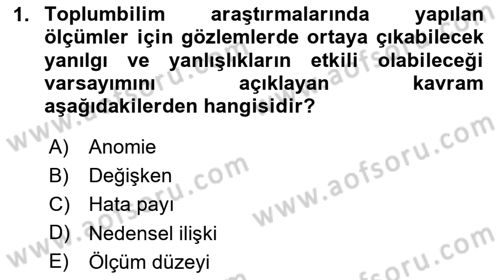 Uluslararası İlişkilerde Araştırma Yöntemleri Dersi 2024 - 2025 Yılı (Vize) Ara Sınav Soruları 1. Soru